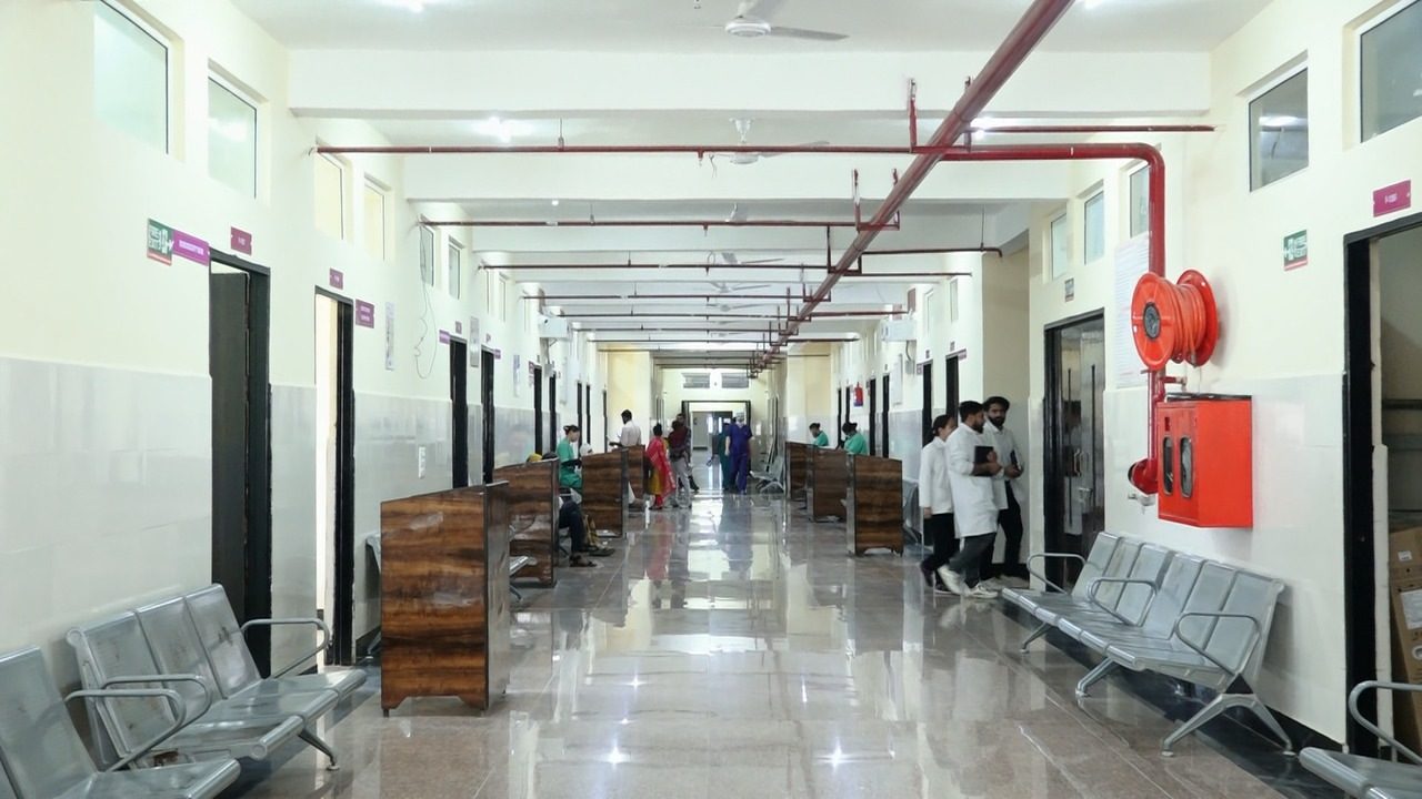 OPD waiting area at SKS Hospital