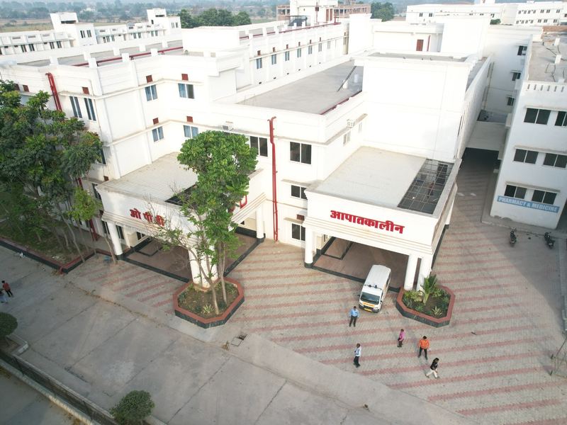 Aerial view of the Emergency block